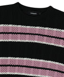 MESH STRIPE KNIT