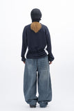 Block Sporty V-Neck Sweatshirt