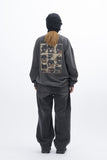 Black Cat Mood Pigment Sweatshirt