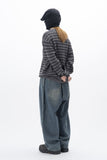 Onic pintuck balloon wide denim