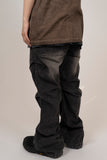Flit flare black denim