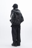 Viter Leather Track Hooded Jacket