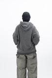 Olide Pigment Dyed Embroidery Hooded Zip-Up