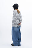 Lable Incision Line Wide Denim