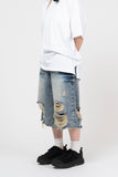 Rough Damage Bermuda Pants