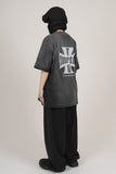 Cross Vintage Washing Over Short Sleeve T-Shirt
