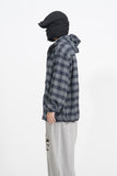 Kio Blended Check Hooded Shirt