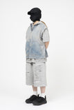 Artless Hooded Denim Vest