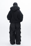 Nero Rivet Raccoon Fleece Zip-Up Hoodie
