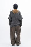 Eco Knee Incision Curved Wide Pants