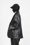 Forem One Button Leather Jacket