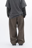 Eco Knee Incision Curved Wide Pants