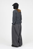Fle In Black Washing Crop Long Sleeve T-Shirt