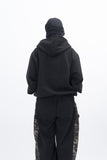 Huile Incision Hooded Zip-Up
