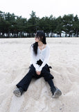 WRINKLE MESH CARDIGAN