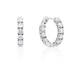 Essence Silver Tennis One Touch Earrings