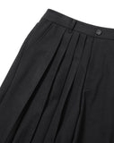 Asymmetric Pleat Pants