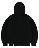 mah CUT OFF APPLIQUE ZIP-UP HOODIE