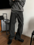 Slab Detail Semi-Wide Denim Matte Black