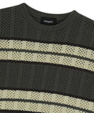 MESH STRIPE KNIT