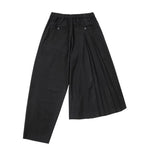 Asymmetric Pleat Pants
