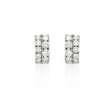 Essence Silver (W) Moissanite Double One Touch Earrings