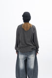 Moriah Henley Neck Dyeing Long Sleeve T-Shirt