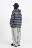 Kio Blended Check Hooded Shirt