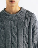 [AG] Wool Blend Over Cable Knit