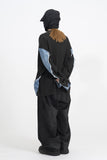 Sis Cut Off Denim Long Sleeve T-Shirt