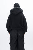 Nero Rivet Raccoon Fleece Zip-Up Hoodie