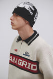 RACING ZIP-UP KNIT CARDIGAN