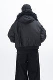 Tenny Fur Hooded Crop Jacket