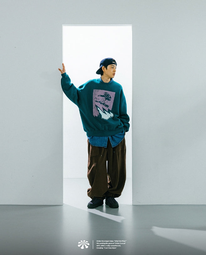 【ANGLAN】24FW★ [AG] Double String Fleece Fatigue Pants ANGLAN】24FW☆ [AG] Double String Fleece Fatigue Pants