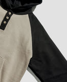 Nomad Two Tone Button Hoodie