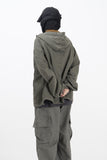 Halsey Stone washed Hooded Zip-Up