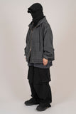 Poche denim hooded jacket