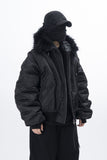 Tenny Fur Hooded Crop Jacket