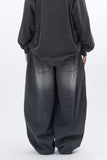 Leggy Side Tuck Balloon Denim