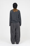 Fle In Black Washing Crop Long Sleeve T-Shirt