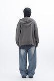 Iber Damage Knit Hooded Full Zip-Up