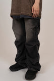 Flit flare black denim