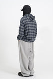 Kio Blended Check Hooded Shirt