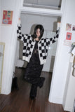 mohair chess knit cardigan