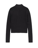 TWO TONE ZIP UP CARDIGAN