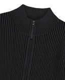 TWO TONE ZIP UP CARDIGAN