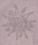 WASHED SOLAR APPLIQUE ZIP UP HOODIE