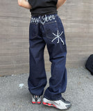 Esther Lettering Denim Pants
