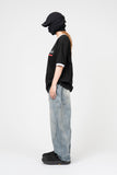 Side Cut Pocket Curved Denim