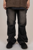 Flit flare black denim